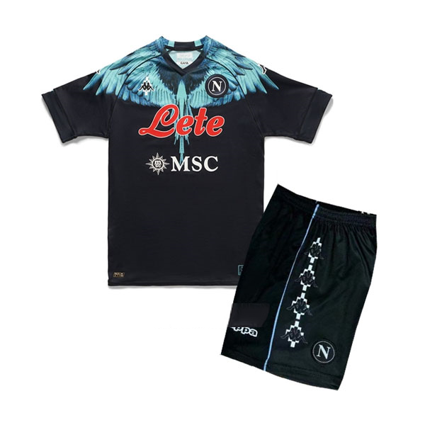 Camiseta Napoli Portero Kappa x Marcelo Burlon Niño 2021-2022